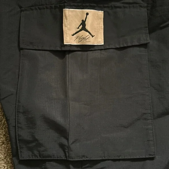 Nike Jordan Flight Heritage Cargo Pants Size Large Black Hemp Men’s - Picture 3 of 6